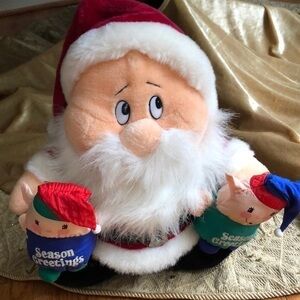 Vintage Dandee “Seasons Greetings” plush Santa